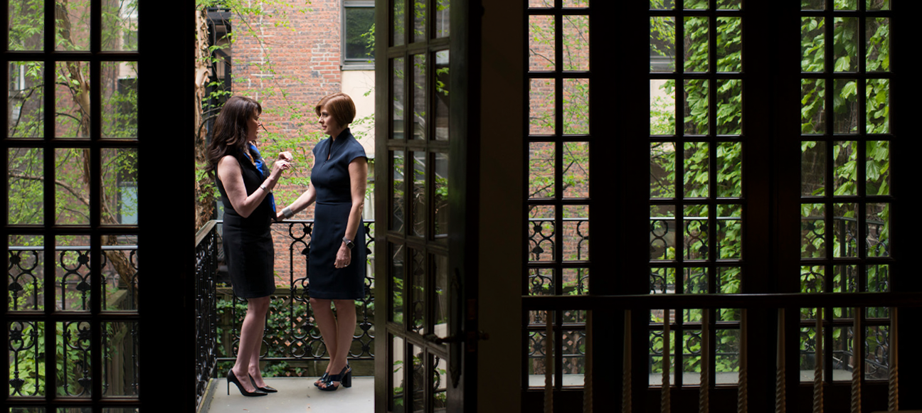 Agents Standing on Terrace